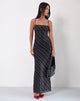 Image de Darsih Maxi Dress in Irregular Stripe Grey Black