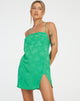 Image de Datista Mini Robe en Satin Rose Jade Vert