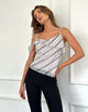 Image de Davila Cami Top in Diagonal Stripe Tonal Grey
