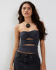 Image de Dayu Bandeau Crop Top in Ocean Storm