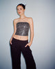 Image de Dena Top bandeau en PU Snake Skin Tan