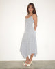 Image of Devon Midi Dress in Flock Chic Petals Grey