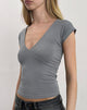Image de Dolores Wrap Top in Rayon Jersey Grey