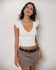 Image de Dolores Wrap Top in Rayon Jersey Ivory