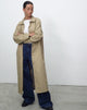 Image of Assa Trench Coat in Tan with Stripe Lining