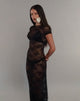 Image of Detrie Low Back Lace Midi Dress in Jet Black Lace
