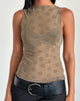 Image de Dudley Vest Top in Daisy Flock Light Brown