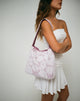 Image du sac Dune en blanc avec reliure rose en dentelle