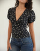 Image de Elvita Top in Floral Land Black