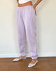 Image de Em Jogger en gris violet avec broderie de nœud
