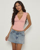 Image de Emberly Plunge Top in Pink Lady