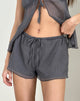 Image de Elletra Short en mousseline froissée Gris