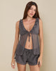 Image de Enisa Top in Crinkle Chiffon Grey