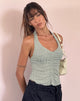 image de Enzley Knit Halterneck Top in Sage