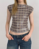 Image de Erica Top in Sequin Vintage Check Brown