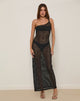 Image de Erminia Maxi Dress in Open Knit Black