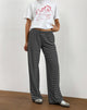 Image de la pantalon Eunice à rayures noires et blanches