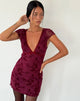 Image de la robe Evilia en fleur botanique Marron