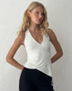 Image de Farah Halter Asymmetric Plunge Top in Ivorya