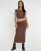 Image de Gadis Slinky Midi Skirt in Peppercorn