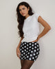 Image de la jupe Gaera en paillettes polka monochrome