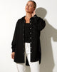image de Gane Shirt in Black with White Stitch