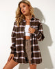 Image de Gane Shirt in Check Dark Brown and Black