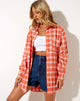 Image de Gane Shirt in Check Orange White