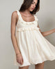 Image de Garistha Babydoll Puffball Mini Dress in Cream