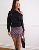 Image de la jupe à volants Gayani à rayures Polka Plum