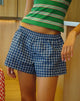 Image de Laboxe Short en popeline écossaise marine