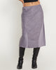IMAGE de la jupe midi Goyara en satin Grey Ridge