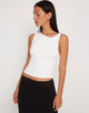 Image de Hagne Crop Vest Top in Off White