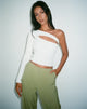 image de MOTEL X OLIVIA NEILL Top Haimi en Rib Star White