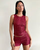 Image de Hala Top in Drape Mini Sequin Maroon