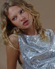 Image de Hala Vest Top in Silver Chrome