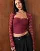 Image de Hali Lace Cami Top in Maroon