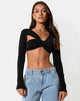 Image de Hanta Crop Top in Crepe Black
