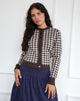 Image de Hanudia Cardi en vichy marron