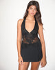Image de Harumi Halterneck Top in Lace Black