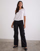 Image de Hojo Linen Cargo Pants in Black