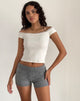 image de Husan Hot Pants in Knit Grey
