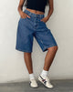 image de Low Rise Skater Shorts in Core Blue Stone
