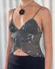 Image de Cojira Mesh Butterfly Top in Floral Khaki Silhouette