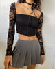 image de Khalifa Long Sleeve Top in Lace Black