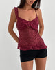 Image de Iranila Asymmetric Top in Gauzy Sequin Red