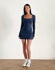 Image de Janjisu Mini robe bodycon en marine