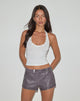 Image de Jarli Hot Pants in Distressed PU Washed Plum