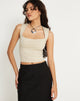 Image de Jinsu Crop Top en Lycra Coconut Milk