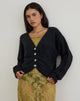 Image de Jiyo Cardigan froncé en tricot noir